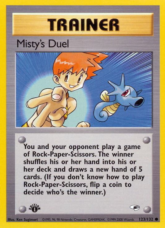 Misty's Duel 123  - 1st Edition Gym Heroes - Common
