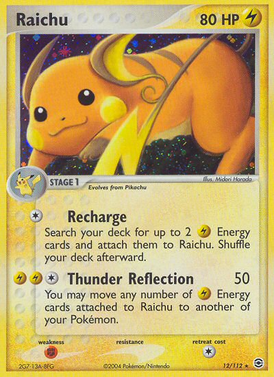 Raichu  - Holofoil FireRed & LeafGreen - Holo Rare