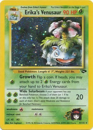Erika's Venusaur 004  Gym Challenge - Holo Rare