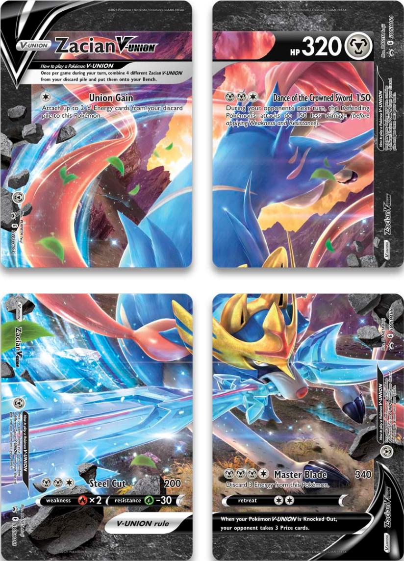 Zacian V-UNION [Set of 4]  - Holofoil SWSH Sword & Shield Promo Cards - Promo