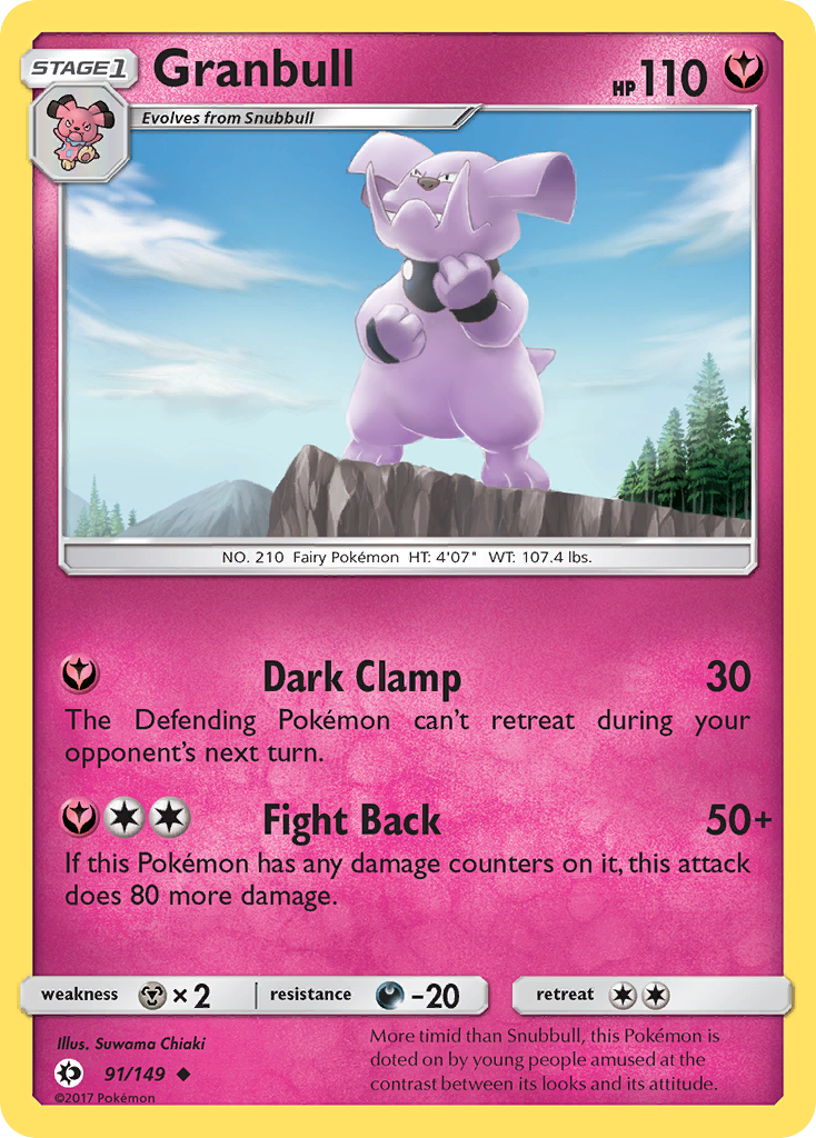 Granbull 091  SM Base Set - Uncommon