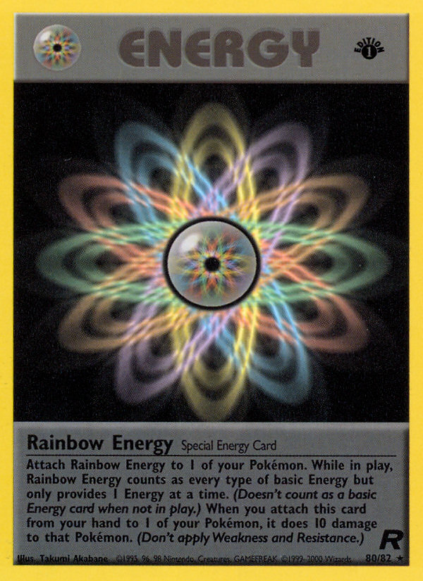 Rainbow Energy (80) 080  - 1st Edition Team Rocket - Rare