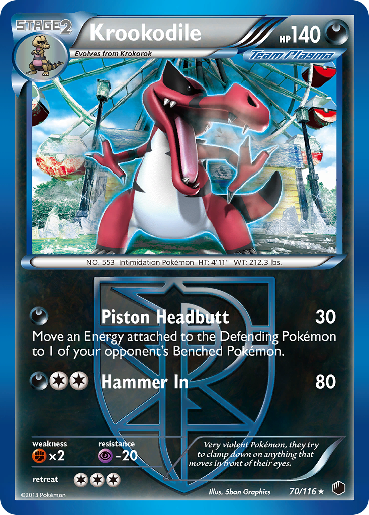 Krookodile (Team Plasma)  Plasma Freeze - Rare
