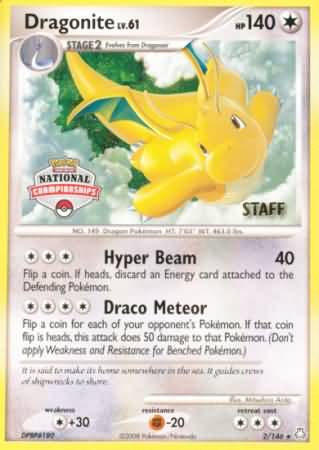 Dragonite - 2/146 (National Championships) [Staff]/146  League & Championship Cards - Promo