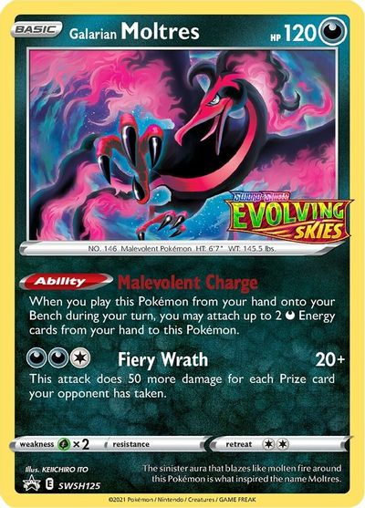 Galarian Moltres SWSH125  - Holofoil SWSH Sword & Shield Promo Cards - Promo