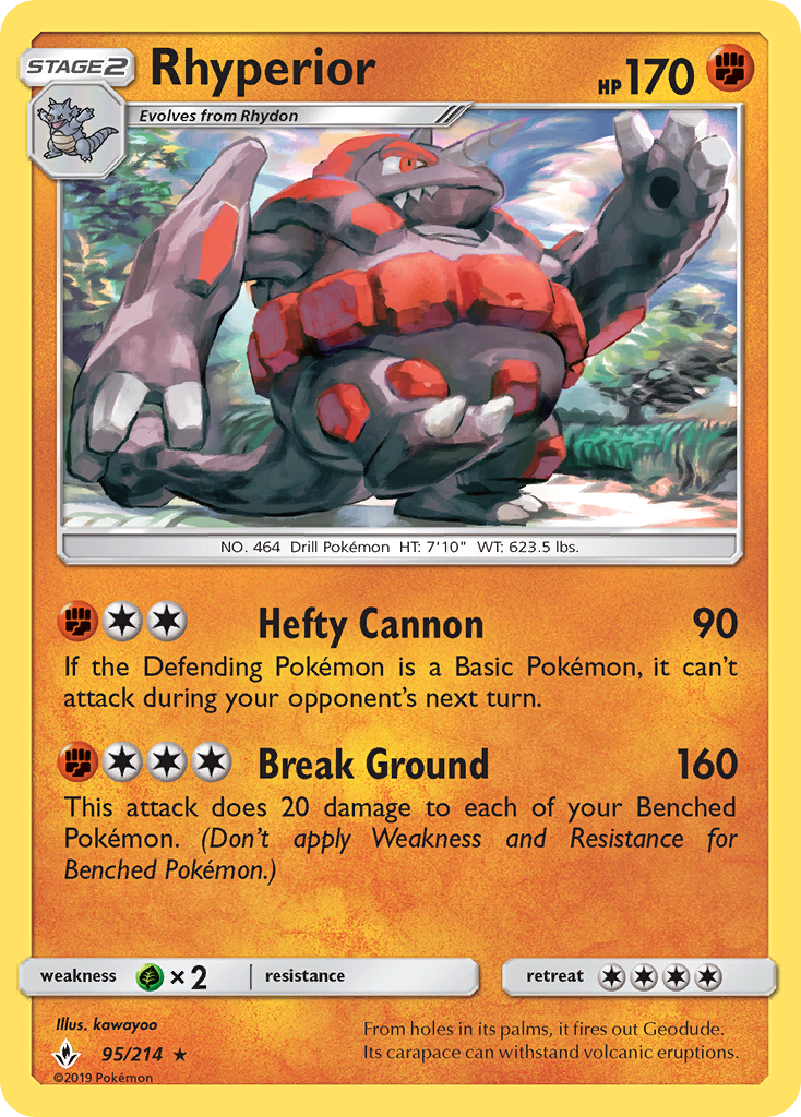 Rhyperior 095/214  SM  Unbroken Bonds - Rare