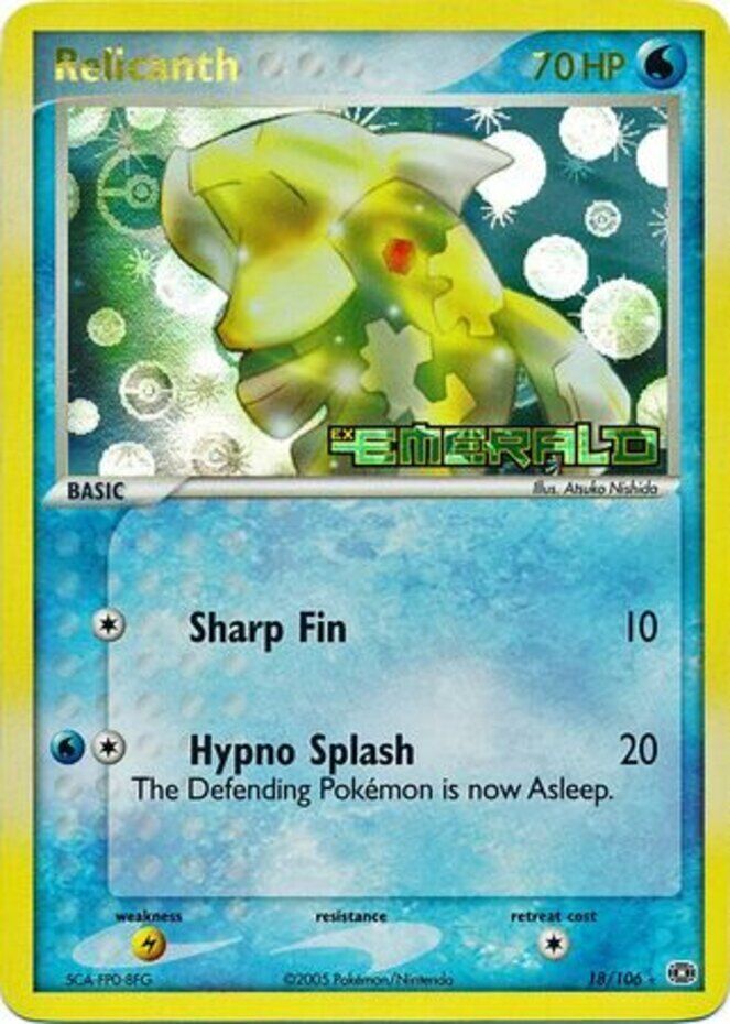 Relicanth  - Reverse Holofoil Emerald - Rare