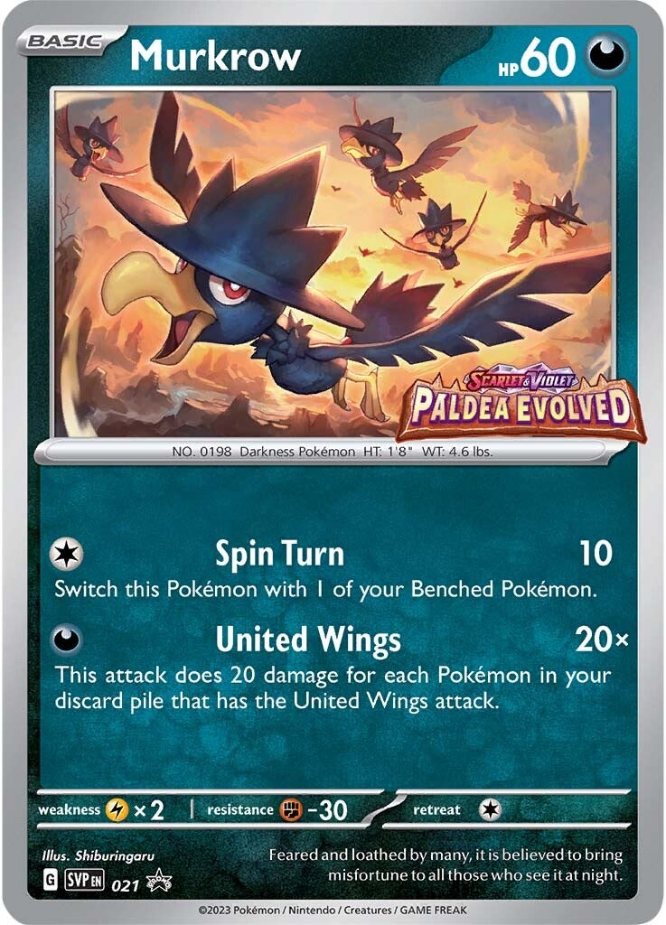 Murkrow 021  - Holofoil SV Scarlet & Violet Promo Cards - Promo