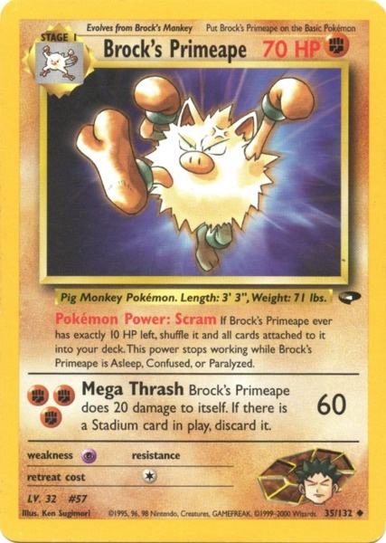 Brock's Primeape 035  - Unlimited Gym Challenge - Uncommon