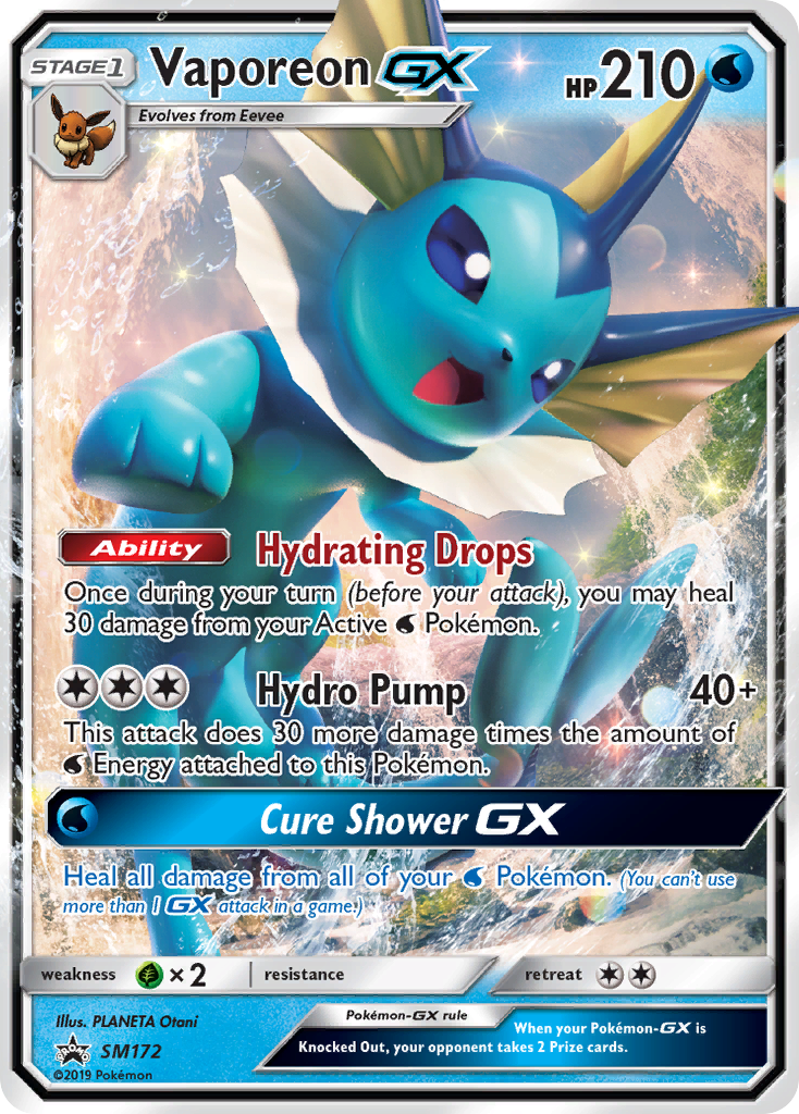 Vaporeon GX SM172  - Holofoil SM Promos - Promo
