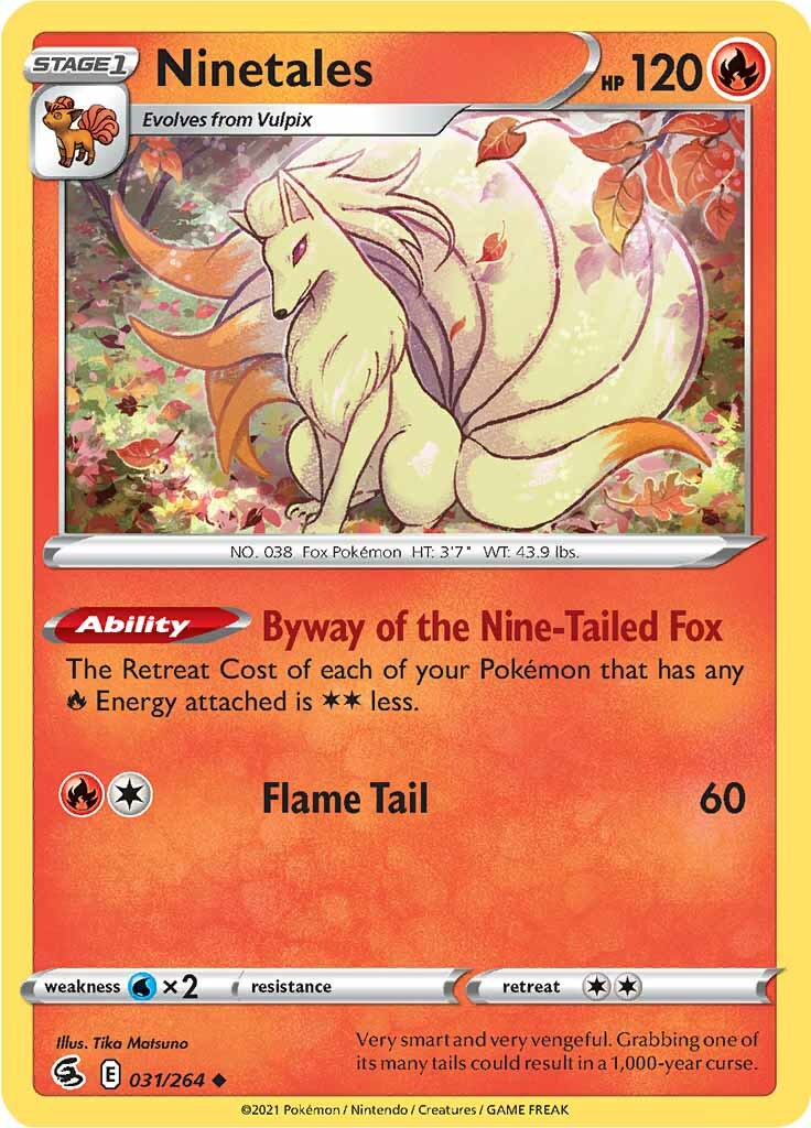 Ninetales (31) 031  SWSH08 Fusion Strike - Uncommon