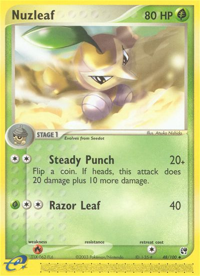 Nuzleaf - 48/100/100  Sandstorm - Uncommon