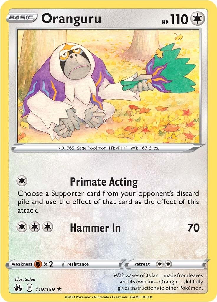 Oranguru 119  SWSH Crown Zenith - Rare