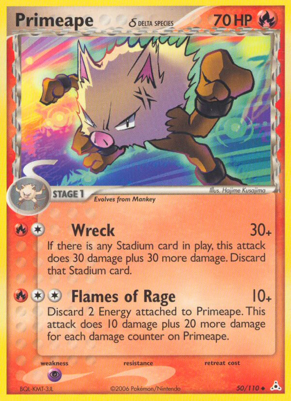 Primeape (Delta Species) 050  Holon Phantoms - Uncommon
