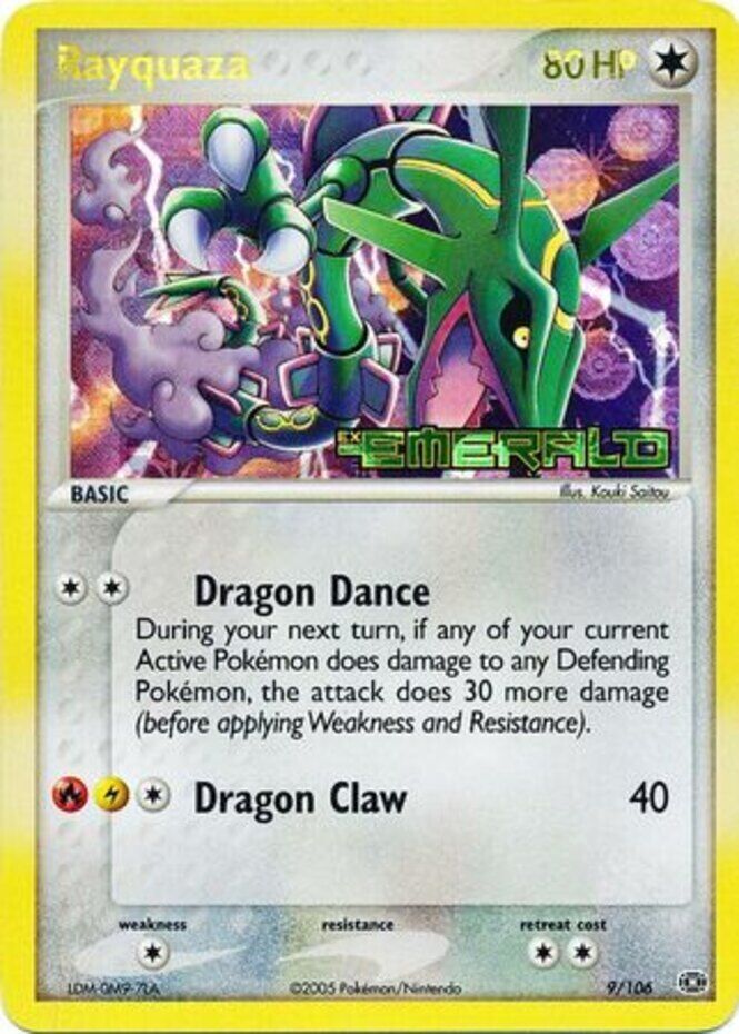 Rayquaza  - Reverse Holofoil Emerald - Holo Rare