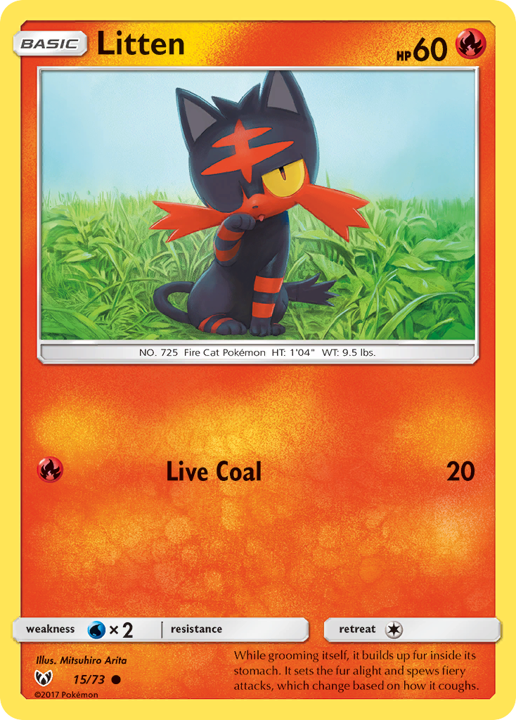 Litten 015  Shining Legends - Common