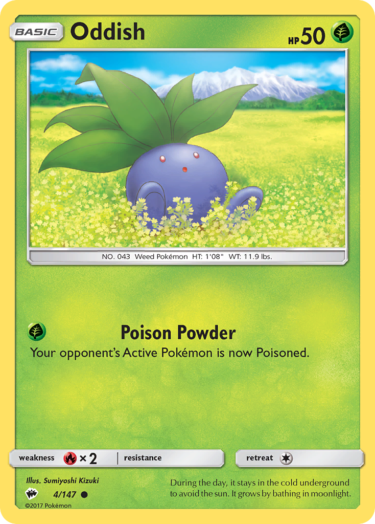 Oddish 004  SM  Burning Shadows - Common