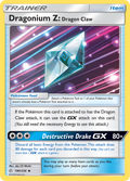 Dragonium Z: Dragon Claw 190  SM  Cosmic Eclipse - Uncommon