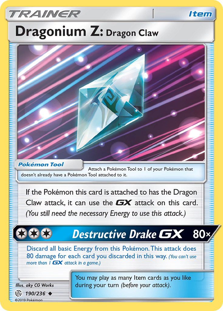 Dragonium Z: Dragon Claw 190  SM  Cosmic Eclipse - Uncommon