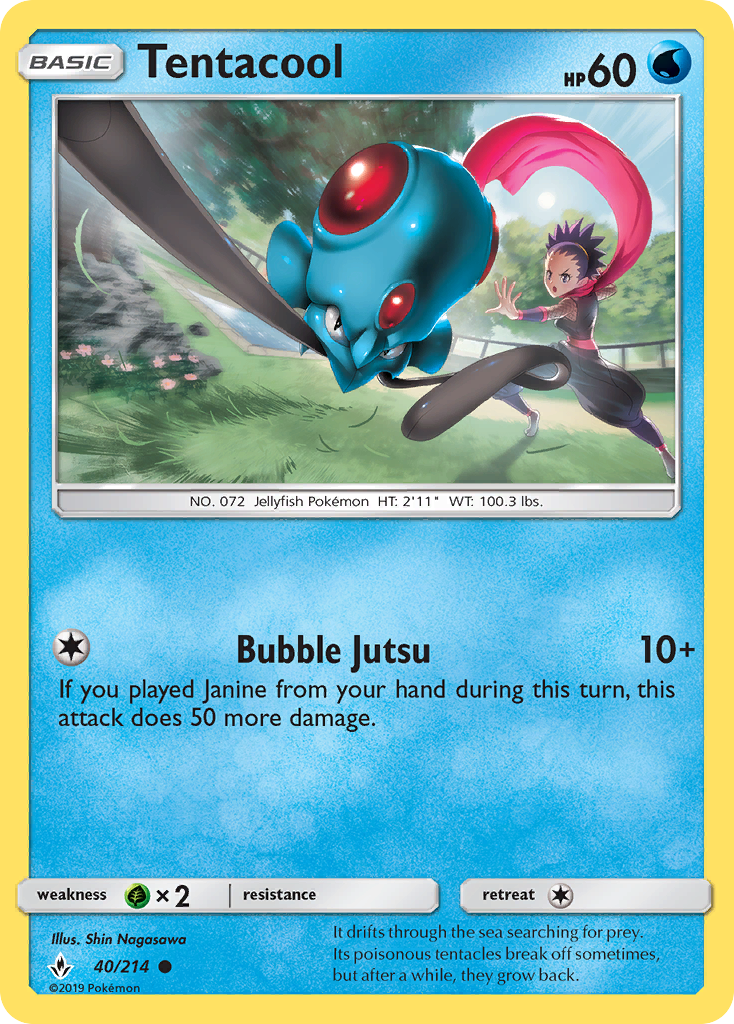 Tentacool 040  SM  Unbroken Bonds - Common