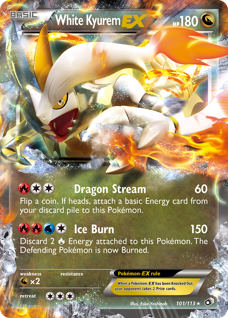 White Kyurem EX  - Holofoil Legendary Treasures - Ultra Rare