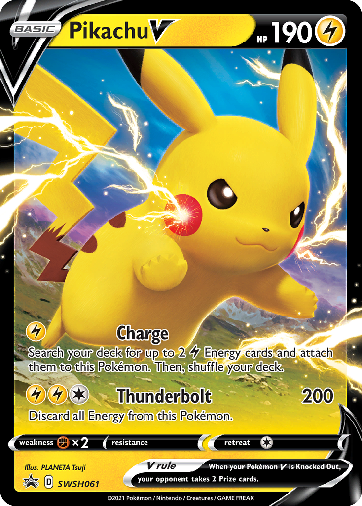 Pikachu V SWSH061  - Holofoil SWSH Sword & Shield Promo Cards - Promo