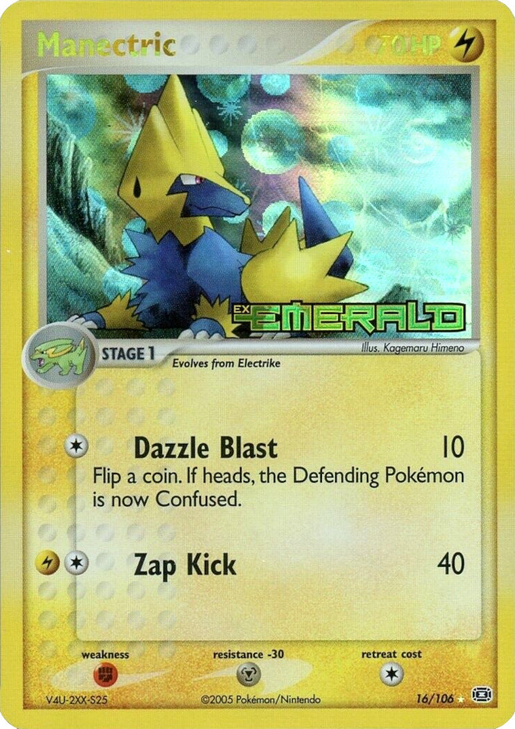 Manectric - 016/106/106  - Reverse Holofoil Emerald - Rare