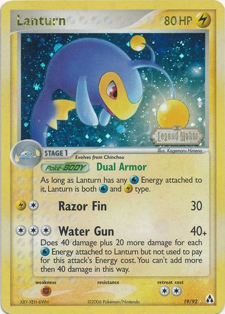 Lanturn  - Reverse Holofoil Legend Maker - Rare