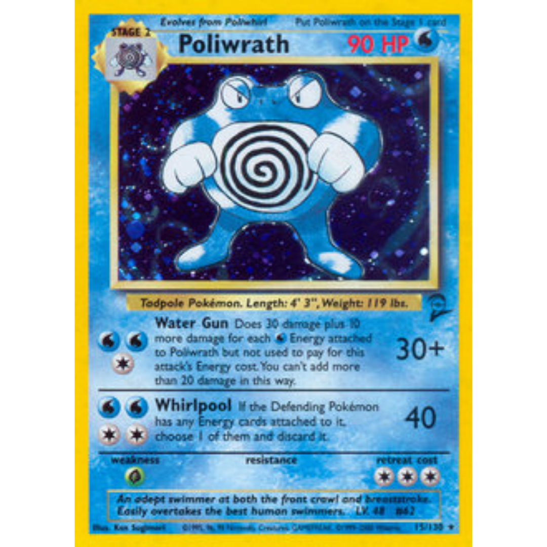 Poliwrath 015  - Holofoil Base Set 2 - Holo Rare