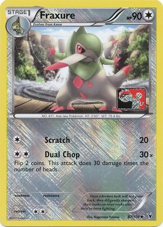Fraxure 087/101  - Reverse Holofoil League & Championship Cards - Promo