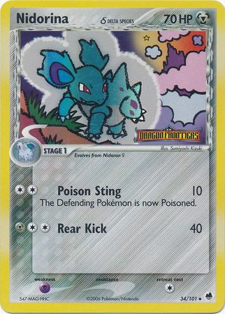 Nidorina (Delta Species)/101  - Reverse Holofoil Dragon Frontiers - Uncommon