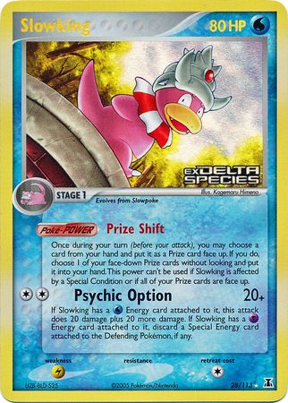 Slowking 028  - Reverse Holofoil Delta Species - Rare