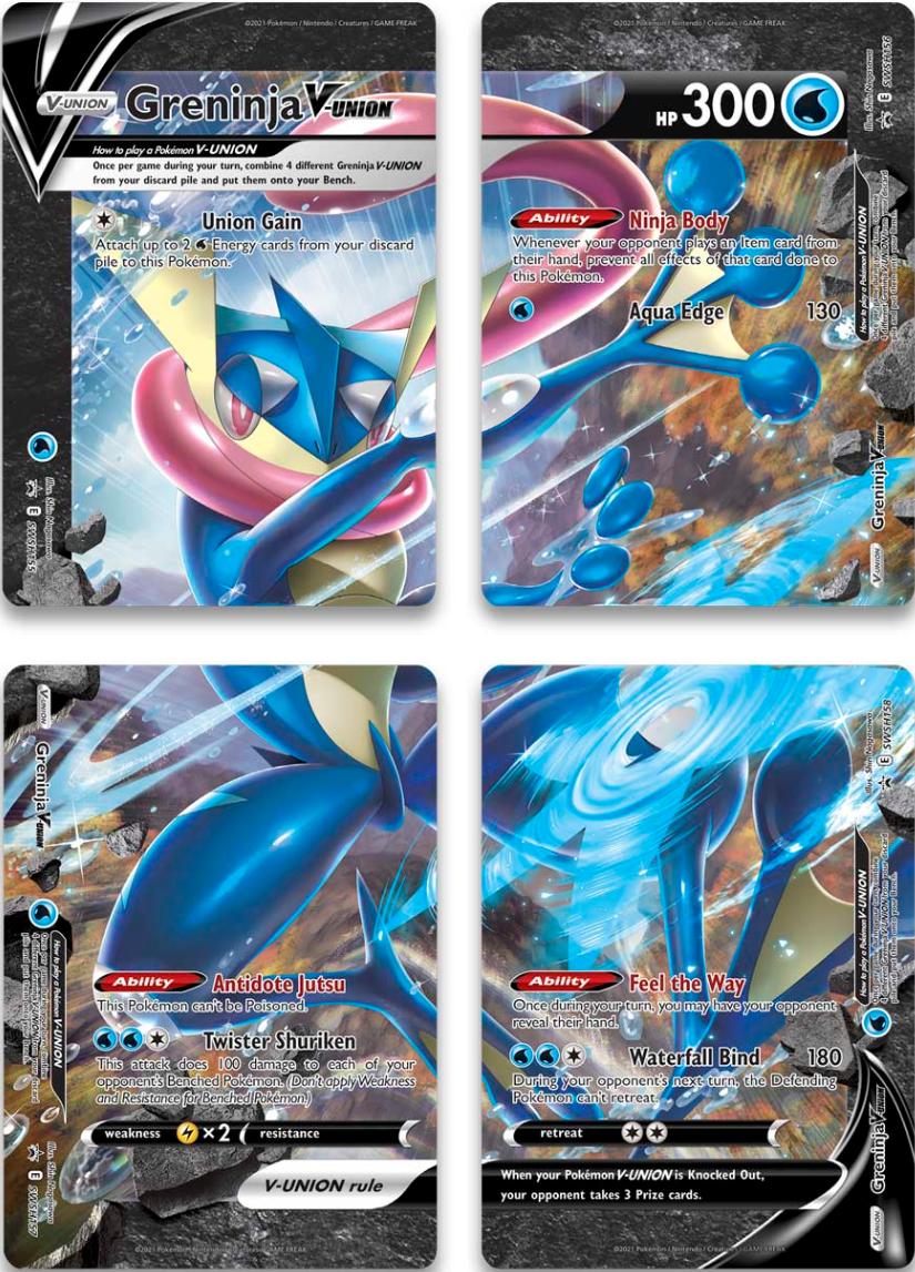 Greninja V-UNION [Set of 4]  - Holofoil SWSH Sword & Shield Promo Cards - Promo