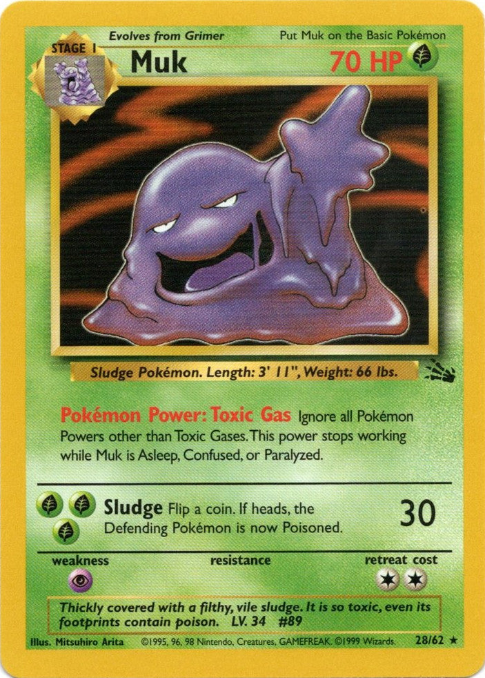 Muk (28) 028  - Unlimited Fossil - Rare