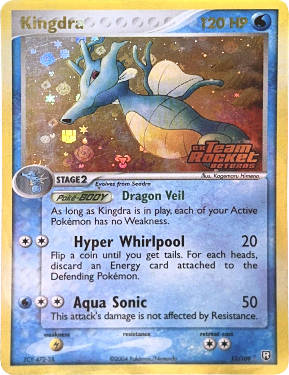 Kingdra 012  - Reverse Holofoil Team Rocket Returns - Holo Rare