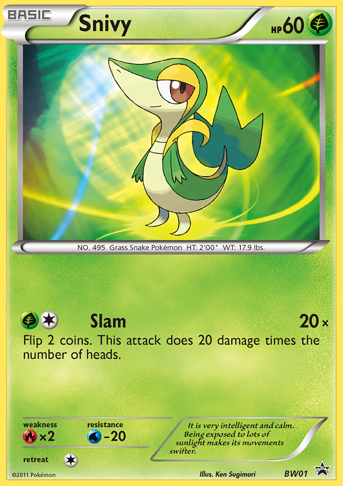 Snivy - BW01  - Holofoil Black and White Promos - Promo