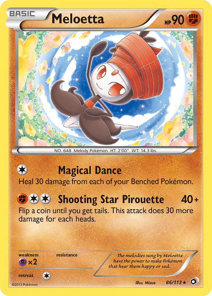 Meloetta (86) 086  Legendary Treasures - Rare