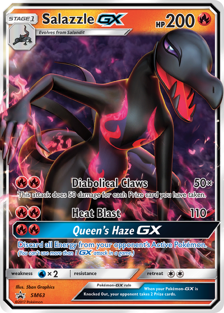 Salazzle GX SM63  - Holofoil SM Promos - Promo