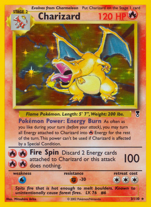 Charizard - 3/110 (WotC Legendary Collection)/110  Deck Exclusives - Rare