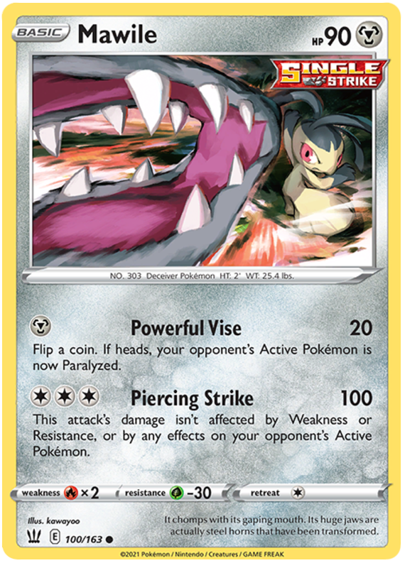 Mawile 100  SWSH05 Battle Styles - Common