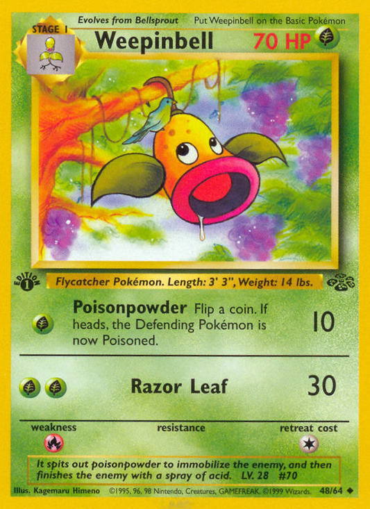 Weepinbell 048/64  - 1st Edition Jungle - Uncommon