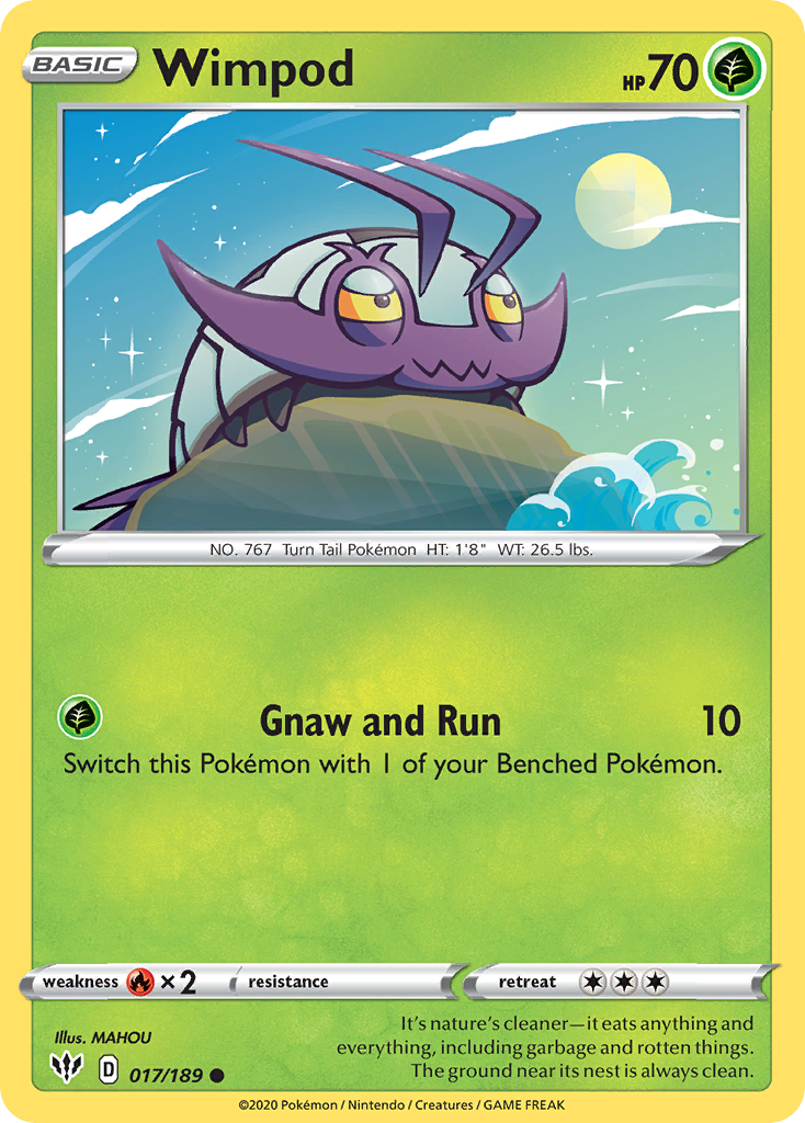 Wimpod 017  SWSH03 Darkness Ablaze - Common