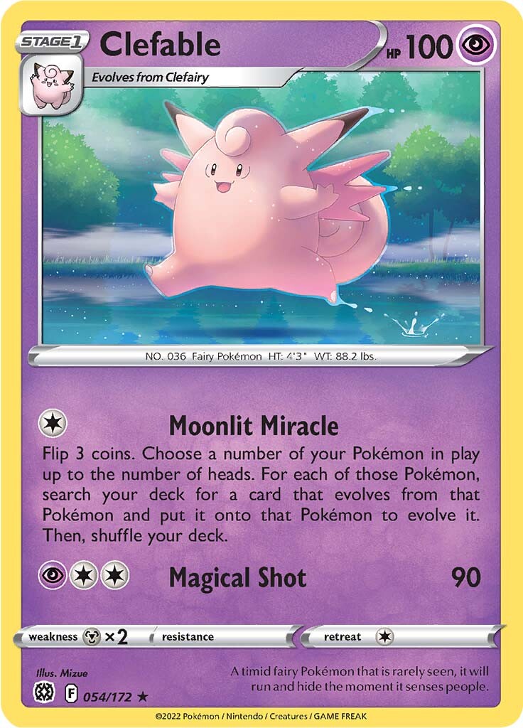 Clefable 054  SWSH09 Brilliant Stars - Rare