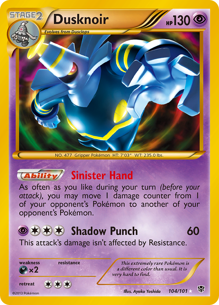 Dusknoir (104 Secret Rare)  - Holofoil Plasma Blast - Secret Rare