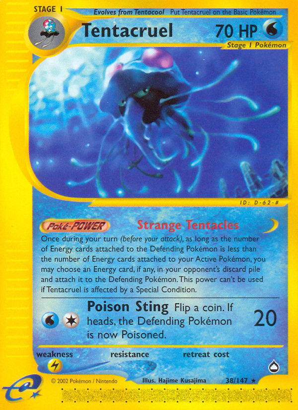 Tentacruel 038  Aquapolis - Rare