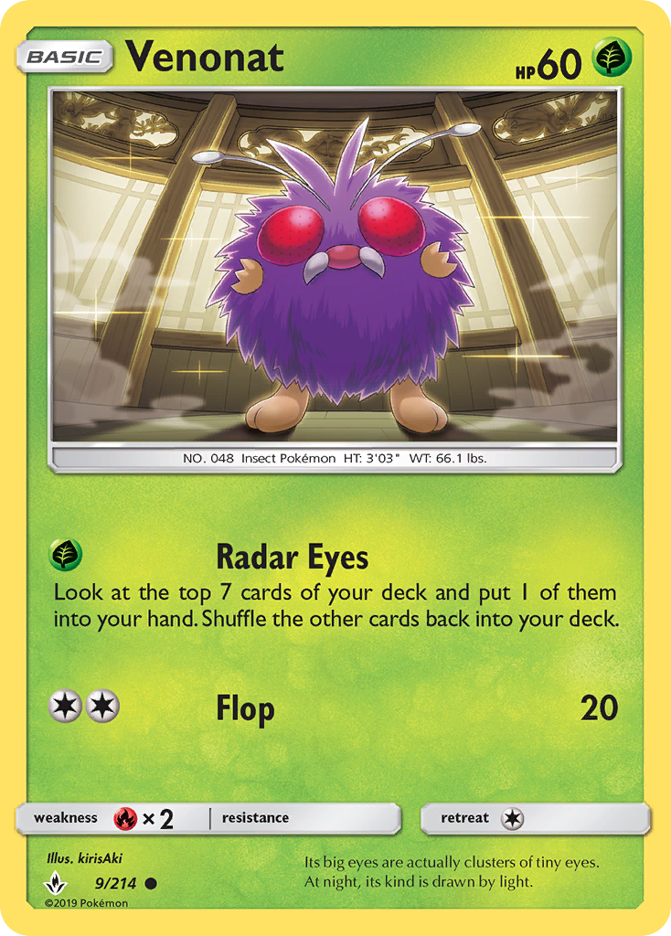 Venonat (9) 009  SM  Unbroken Bonds - Common