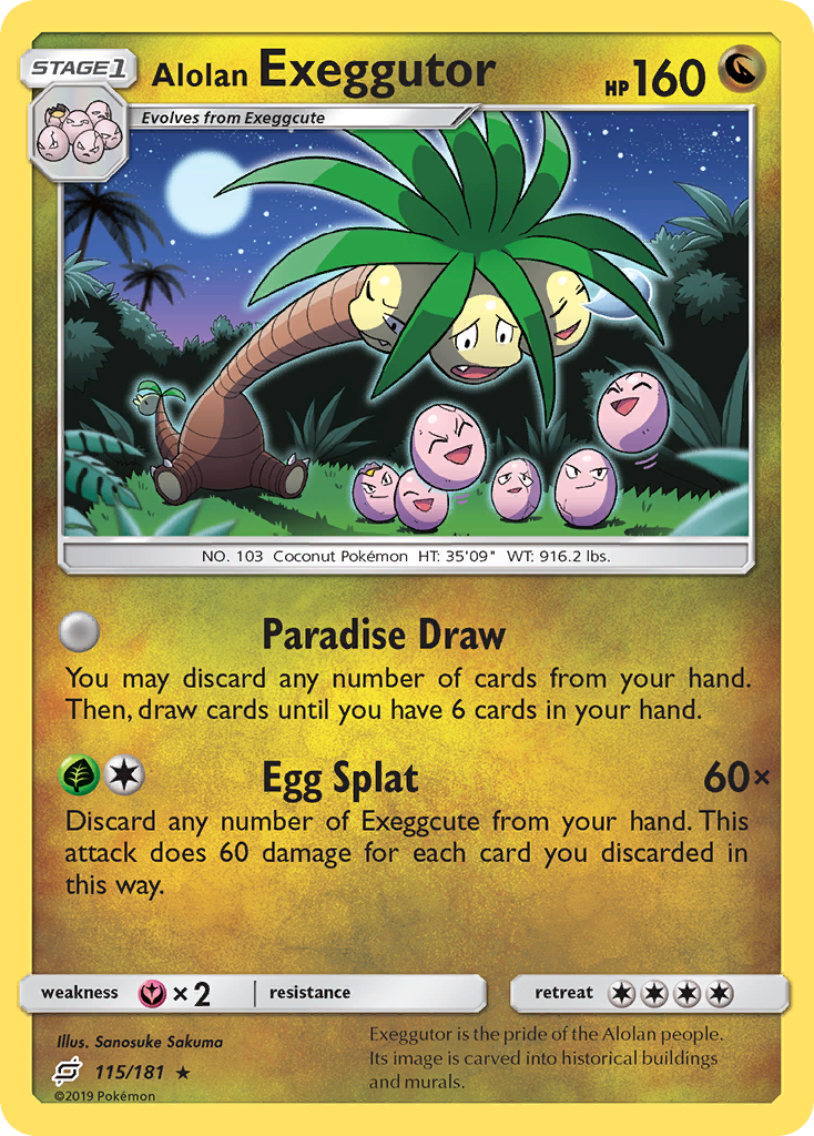 Alolan Exeggutor (115) 115  SM  Team Up - Rare