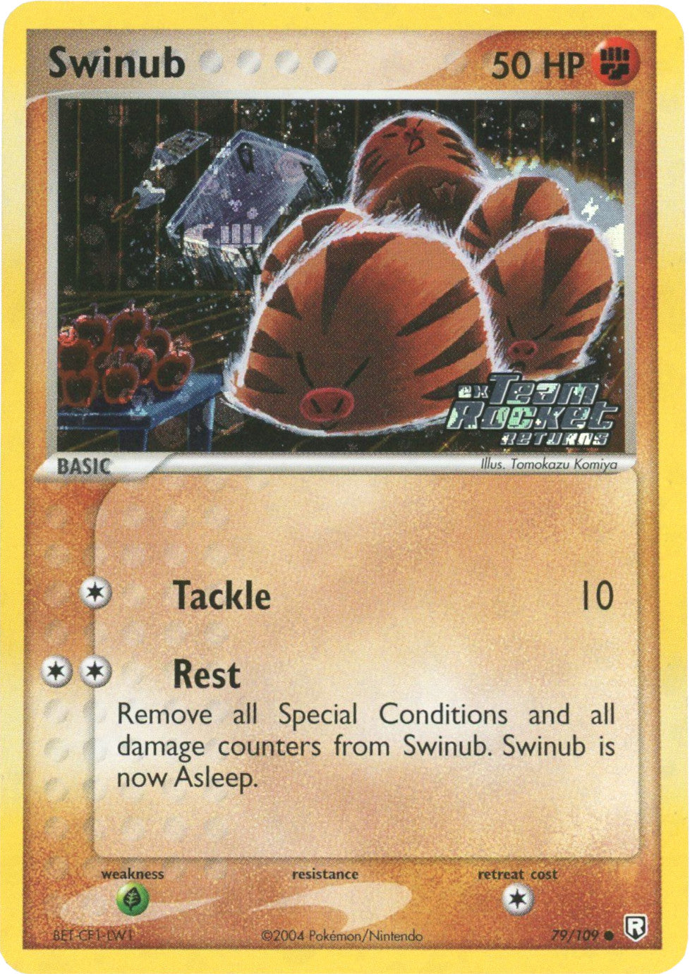 Swinub 079  - Reverse Holofoil Team Rocket Returns - Common