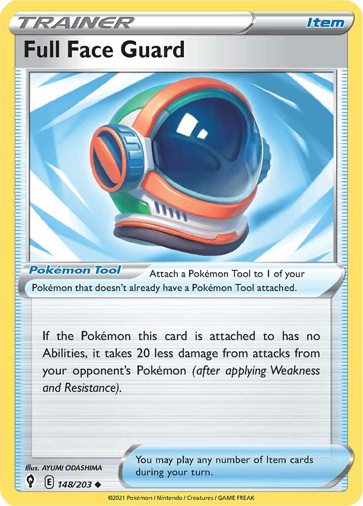 Full Face Guard 148  SWSH07 Evolving Skies - Uncommon
