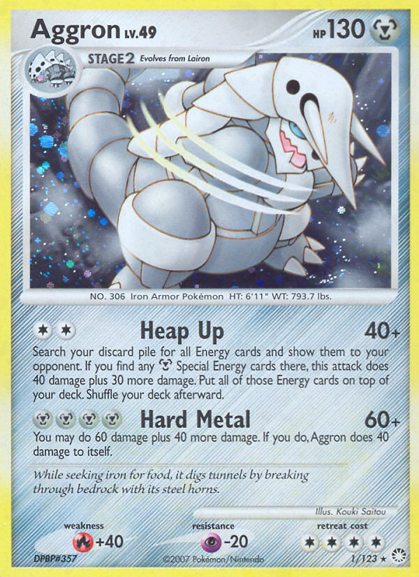 Aggron  - Holofoil Mysterious Treasures - Holo Rare